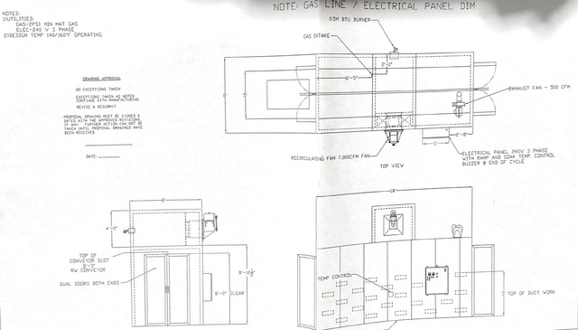 60" width x 96" H x 216" L Eaton Fabricating, Batch Oven w/Top Mount Burner Box & Doors on Both Ends, 500000 - Image 6