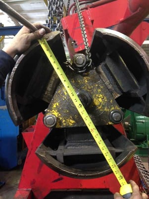 60000 lb. Red Bud, Hydraulic Uncoiler, 72" outside dimensions, 20" ID, 76" mandrel face, 68" passline, 0" - Image 3