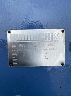 1800-2300 cfm, 12 -15 psi, Robuschi #RBS 85/V-UNI/ANSI, Rotary Lobe Blower Package, Marathon 100 HP Motor - Image 3