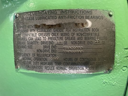 350 HP 3600 RPM Siemens-allis, Frame 509US, TEFC BB, 460 Volts - Image 3