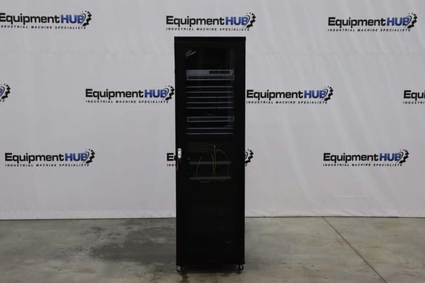 Network Sercurity System Network Security System #RK-ER42U server rack with components, UniFi fiber switch - Image 1
