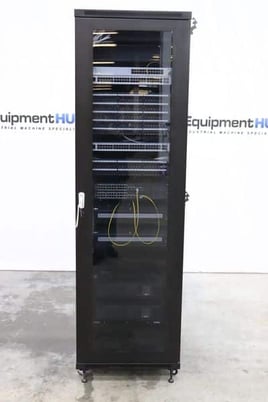 Network Sercurity System Network Security System #RK-ER42U server rack with components, UniFi fiber switch - Image 2