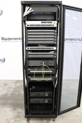 Network Sercurity System Network Security System #RK-ER42U server rack with components, UniFi fiber switch - Image 7