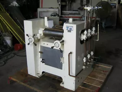 6" x 14" Charles Ross & Son, 3-roll dispensing mill, 5 HP, 2 speed, explosion proof, 1983 - Image 1