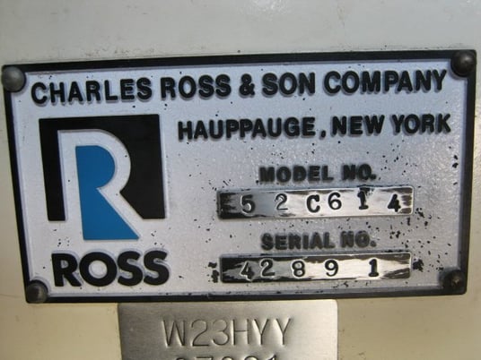 6" x 14" Charles Ross & Son, 3-roll dispensing mill, 5 HP, 2 speed, explosion proof, 1983 - Image 6