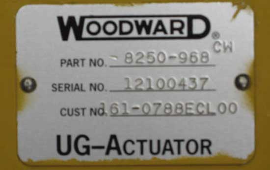 Woodward #8250-968 governors, First unit is part no. 8250-968, ser. 12100437 - Image 4