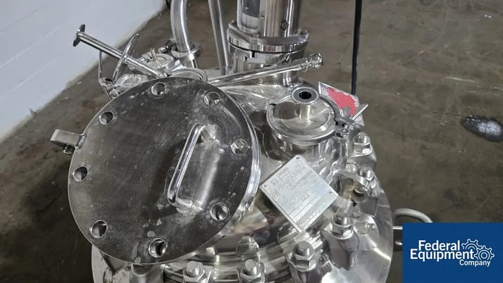 30 gallon Pfaudler, Glass-Lined Reactor, Stainless Steel, dish top, 50 psi internal, 150 psi jacket, 66" wet - Image 5
