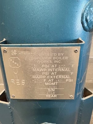 40 HP Superior #8-5-200, Fire Tube Boiler Set, 150 psi, 2019 - Image 4