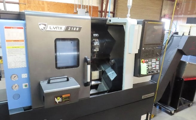 DN Solutions #Lynx-2100A, Fanuc i Series Control, 23.6" swing, 2" bar, Royal Quick grip collet chuck, 2022 - Image 1