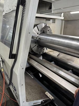 Weiler #E90, CNC Lathe, 35.4" swing, 236" between centers, 23.23" swing over cross slide, 32" 4-jaw chucks - Image 6