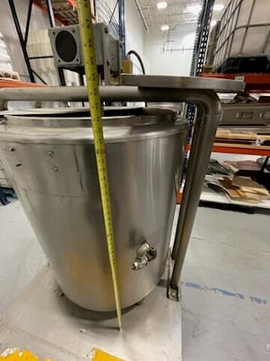 100 gallon Groen #EE-100, Electric Steam Kettle w/ Agitator, 1987 - Image 6