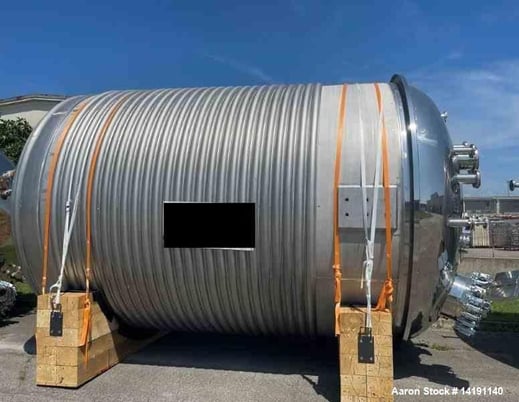 12480 gallon Reactor, w/ Jacket & Dual Internal Coils, 316L Stainless Steel, 87 psi internal, 174 psi jacket - Image 3