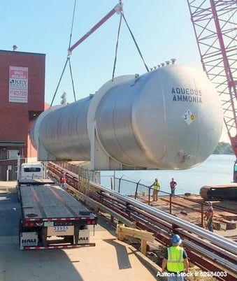 55500 gallon, HUB Technologies, Horizontal Pressure Tank, 316L Stainless Steel, dished top & bottom, saddles - Image 3