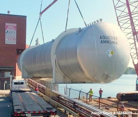 55500 gallon, HUB Technologies, Horizontal Pressure Tank, 316L Stainless Steel, dished top & bottom, saddles - Image 4