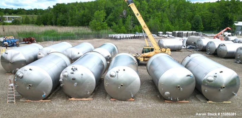 15000 gallon Paul Mueller, Storage Tank, Stainless Steel, 12' diameter x 23' 6" H, dish bottom & top, 3psi - Image 3
