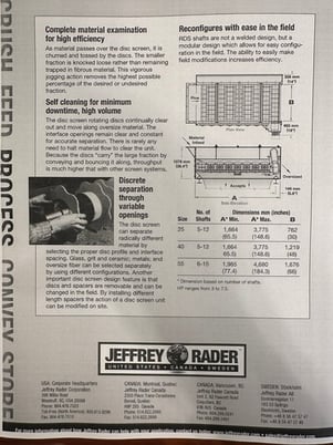 120" x 144" Rader disc scalping screen, 10 shafts with self cleaning disc, 7.5 HP - Image 10