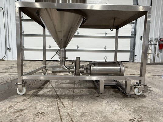 Powder funnel table, 24" Diameter, x 17" Deep - Image 1