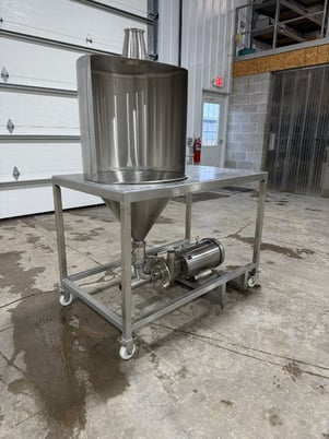 Powder funnel table, 24" Diameter, x 17" Deep - Image 3