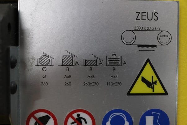 10-1/4" x 10-1/4" FMB #Zeus+CN, automatic horizontal band saw, 130" x 1" x .035" blade, 2 HP, 2022' - Image 10