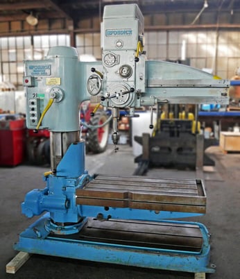 4' -12" Fosdick, sensitive radial drill, 10" spindle travel, power elevation, #4MT, 5 HP, 1970 - Image 1