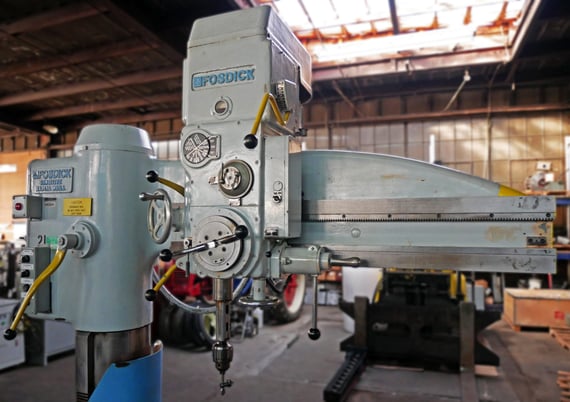 4' -12" Fosdick, sensitive radial drill, 10" spindle travel, power elevation, #4MT, 5 HP, 1970 - Image 2