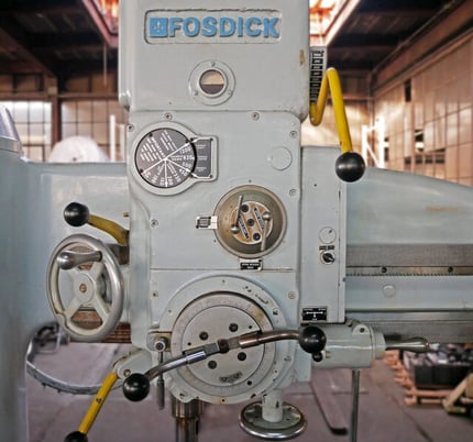 4' -12" Fosdick, sensitive radial drill, 10" spindle travel, power elevation, #4MT, 5 HP, 1970 - Image 4