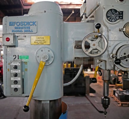 4' -12" Fosdick, sensitive radial drill, 10" spindle travel, power elevation, #4MT, 5 HP, 1970 - Image 5