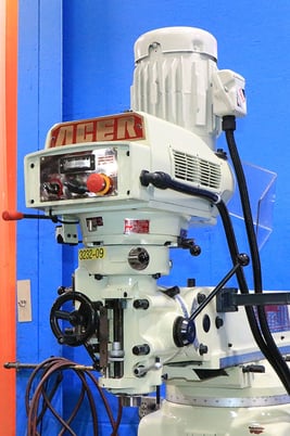 Acer #EVS-3VK, vertical mill, 10" x50"tbl., 3 HP, 34" X, 16" Y, 5" Z, variable speed, R-8, Newall Topaz - Image 4