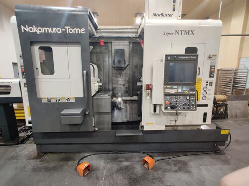 Nakamura Tome #Super-NTMX, cnc lathe, 8" swing, 7.9" diameter x30" L max, 38.6" centers, 7" chuck, 15 HP, 5k - Image 1