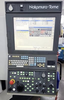 Nakamura Tome #Super-NTMX, cnc lathe, 8" swing, 7.9" diameter x30" L max, 38.6" centers, 7" chuck, 15 HP, 5k - Image 5