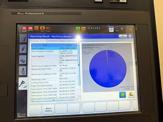 Makino #A61NX, 5-Axis CNC horizontal machining center, 28.7" X, 25.6" Y, 31.5" Z, 50-14000 RPM, 30 HP, 60 - Image 4