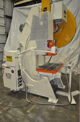 80 Ton, Southbend Johnson #80-FW-AC, OBI press, 4" stroke, 15.5" Shut Height, 3.5"adj., 85 SPM, 36" x24"bed - Image 3