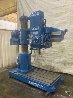 4' -13" Carlton #3A, radial drill, 53" x 42" base area, power arm clamping, power elevation, 5 HP - Image 1