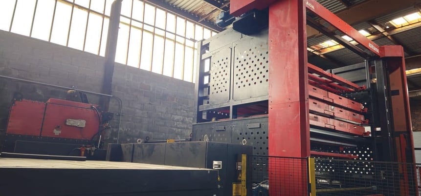 Amada #LCG3015AJ, 4000 watt fiber laser with ASFH compact load unload & tower storage system, 2015 - Image 1