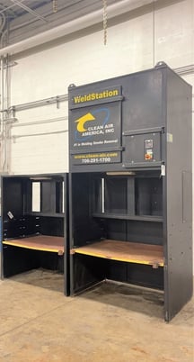 4000 cfm Clean Air America #WeldStation-Dual booth with collection system, 904 sq.ft., reconditioned - Image 1