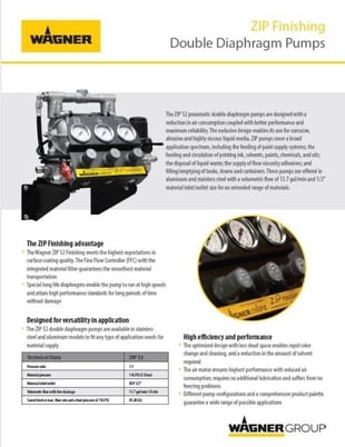 Wagner #ZIP-52, Diaphragm Pump, 1:1, unused - Image 4