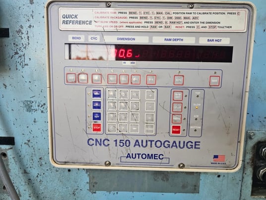 175 Ton, Niagara #HBM-175-10-12, 12' overall, Automech CNC150 Back Gauge, Very Nice From Service, Tag #16437 - Image 4