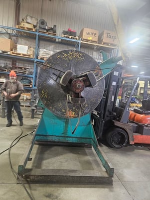 20000 lb. Coe Press Equipment, motorized uncoiler, 30" width, variable speed, holddown arm, hydraulic - Image 2