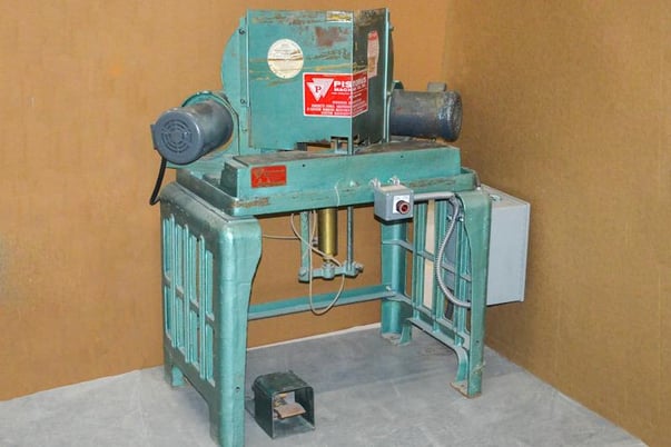 14" Pistorius #MN-300, Semi-Automatic Double Miter Saw, 4" x 2-5/8" max. cutting, 6" x 29" x 36" table, 5/8" - Image 1