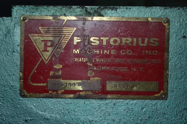 14" Pistorius #MN-300, Semi-Automatic Double Miter Saw, 4" x 2-5/8" max. cutting, 6" x 29" x 36" table, 5/8" - Image 8