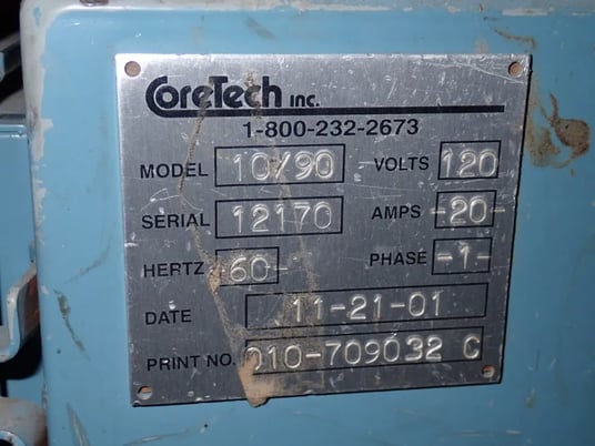 Core Tech #10/90, Core Cutter, 120/220 V. - Image 7