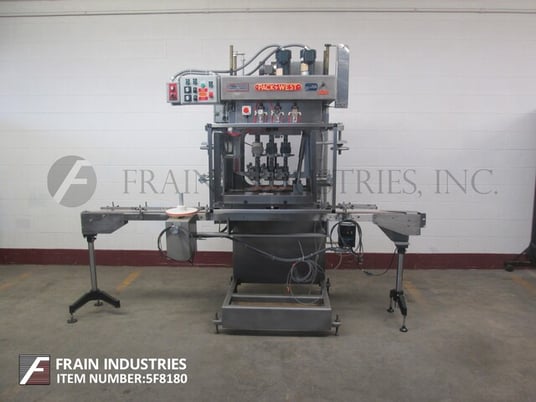Pack West #120 Torquer, inline, 3 station, 6 spindle, Stainless Steel capper, 80-200 cpm, 10-120mm capacity - Image 4