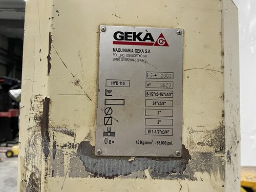 5" x 5" x 1/2" Geka #Hydracrop-110/80SD, ironworker, 110 ton, 12.5 HP - Image 9