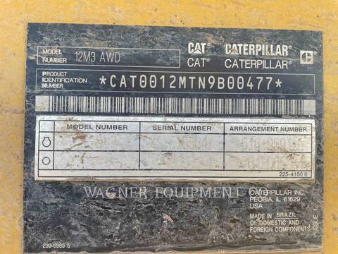 Caterpillar 12M3AWD, Motor Grader, 8585 hours, S/N: N9B00477, 2017 - Image 6