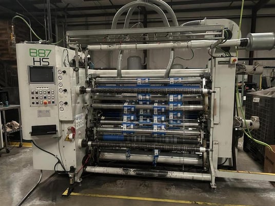 Bielloni #B87, Cantilevered Duplex Slitter Rewinder, 62" Wide, 40" Unwind diameter, 24" Rewind diameter, 2460 - Image 1