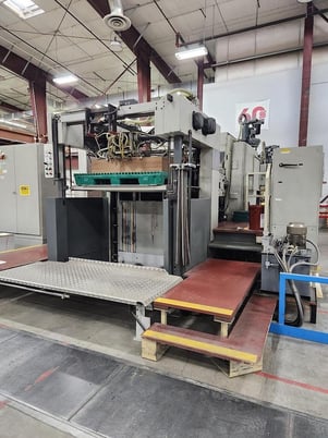 660 Ton, Bobst #SP-142E, Sheet Feed Die Cutter, 40" x 55" max Sheet Size, 6500 SPH, 59000 hours, 1985 - Image 2