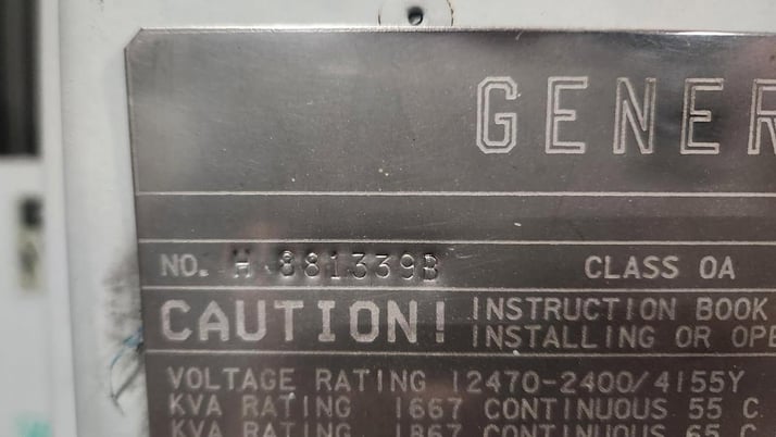 1500 KVA General Electric, Transformer, 1 Phase, 60 Hz - Image 5