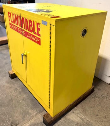 Lab Safety #2443, Flammable Storage Cabinet, (2) doors, 30 Gallons, 43" width x 18" D x 44" H - Image 3