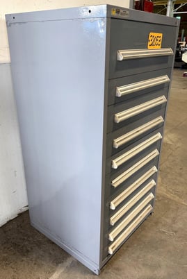 10 Drawer Stanley Vidmar Storage Cabinet, 30" width x 27-3/4" D x 59" H - Image 2