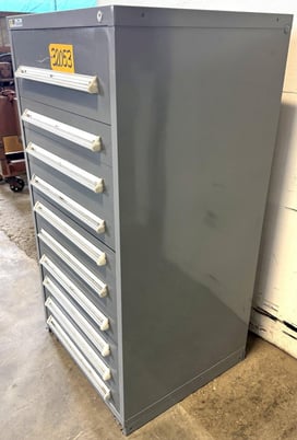 10 Drawer Stanley Vidmar Storage Cabinet, 30" width x 27-3/4" D x 59" H - Image 3